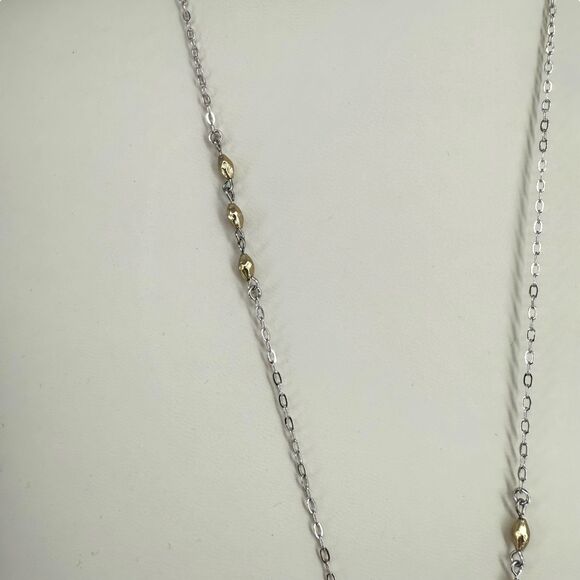 J. Jill Mixed Metal Rosemary Leaves Pendant Necklace & Earrings Silver Gold Tone - Picture 12 of 16